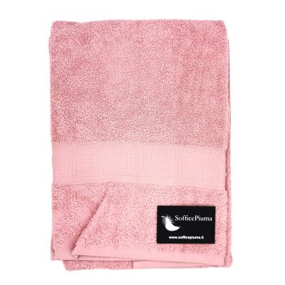 sofficepiuma coppia asciugamani diamante rosa antico 2