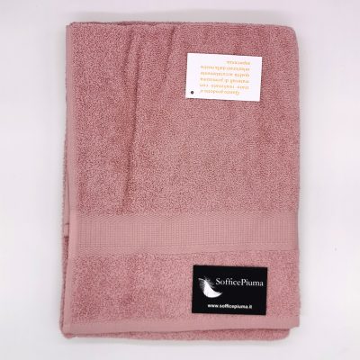 sofficepiuma coppia asciugamani diamante rosa antico