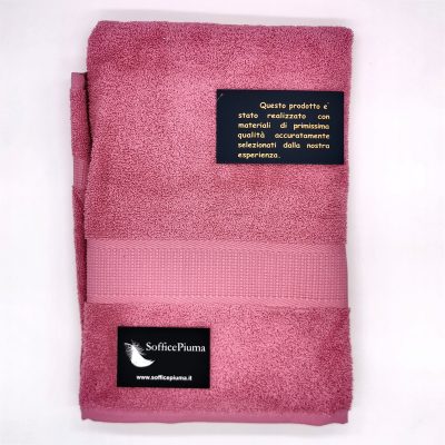 sofficepiuma coppia asciugamani diamante rosa cipolla
