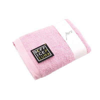 sofficepiuma coppia asciugamani pure tinta unita rosa chiara