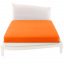 sofficepiuma lenzuolo sotto angoli fritz tinta unita cotone configurabile matrimoniale singolo piazza mezzo arancio