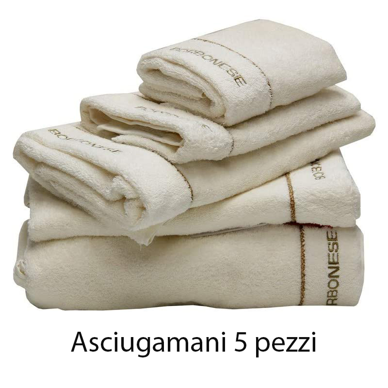 sofficepiuma asciugamani set 5 pezzi trussardi cavalli gabel zucchi bassetti