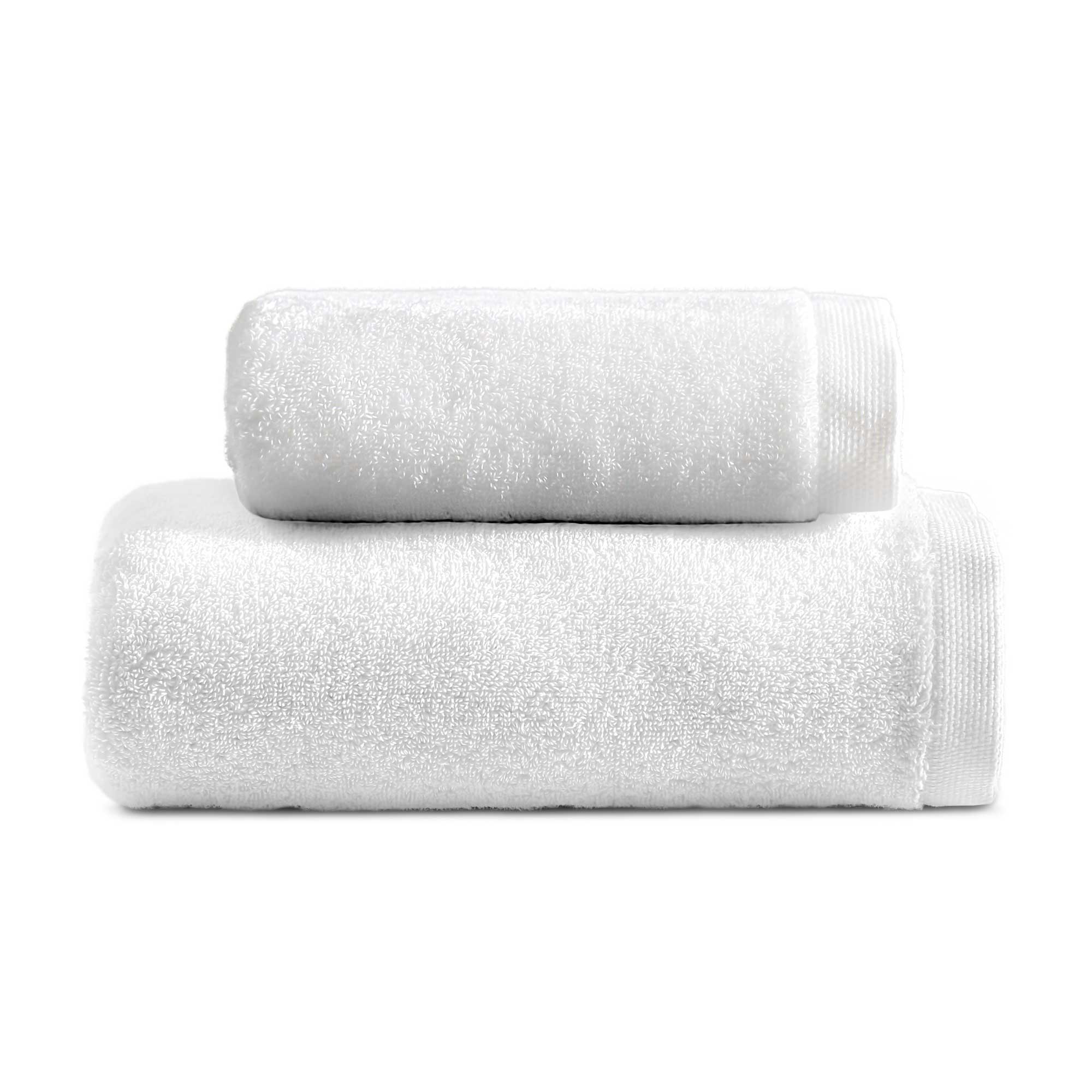 Coppia di spugne asciugamano viso+ospite GABEL Perla bianco lana
