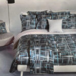 MIRABELLO CARRARA COMPLETO LETTO COPRIPIUMINO DEMETRA GREY SOFFICEPIUMA