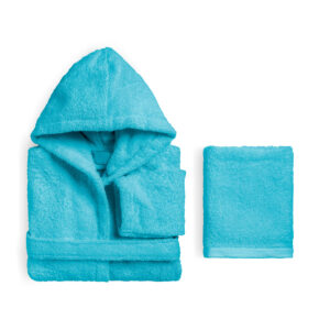azzurro biancoperla accappatoio asciugamani set kids Perla. Bimbo sofficepiuma