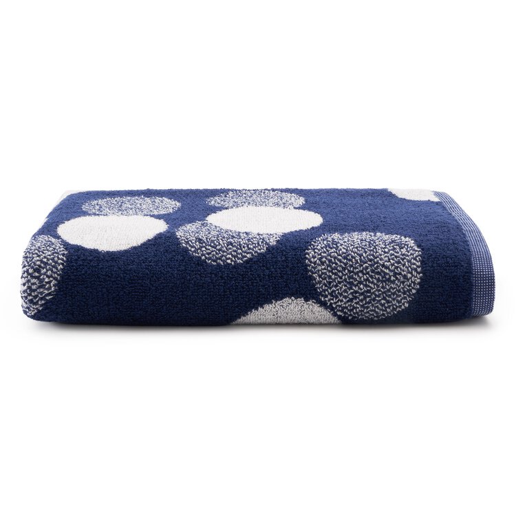 BASSETTI Set asciugamani 1+1 in jacquard tinto filo di puro cotone art.  CIRCLE TIME – Soffice Piuma